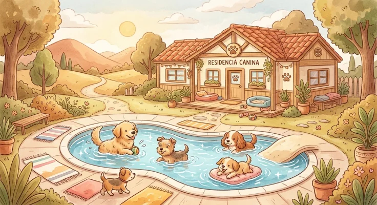 Residencia canina con piscina: guía para elegir